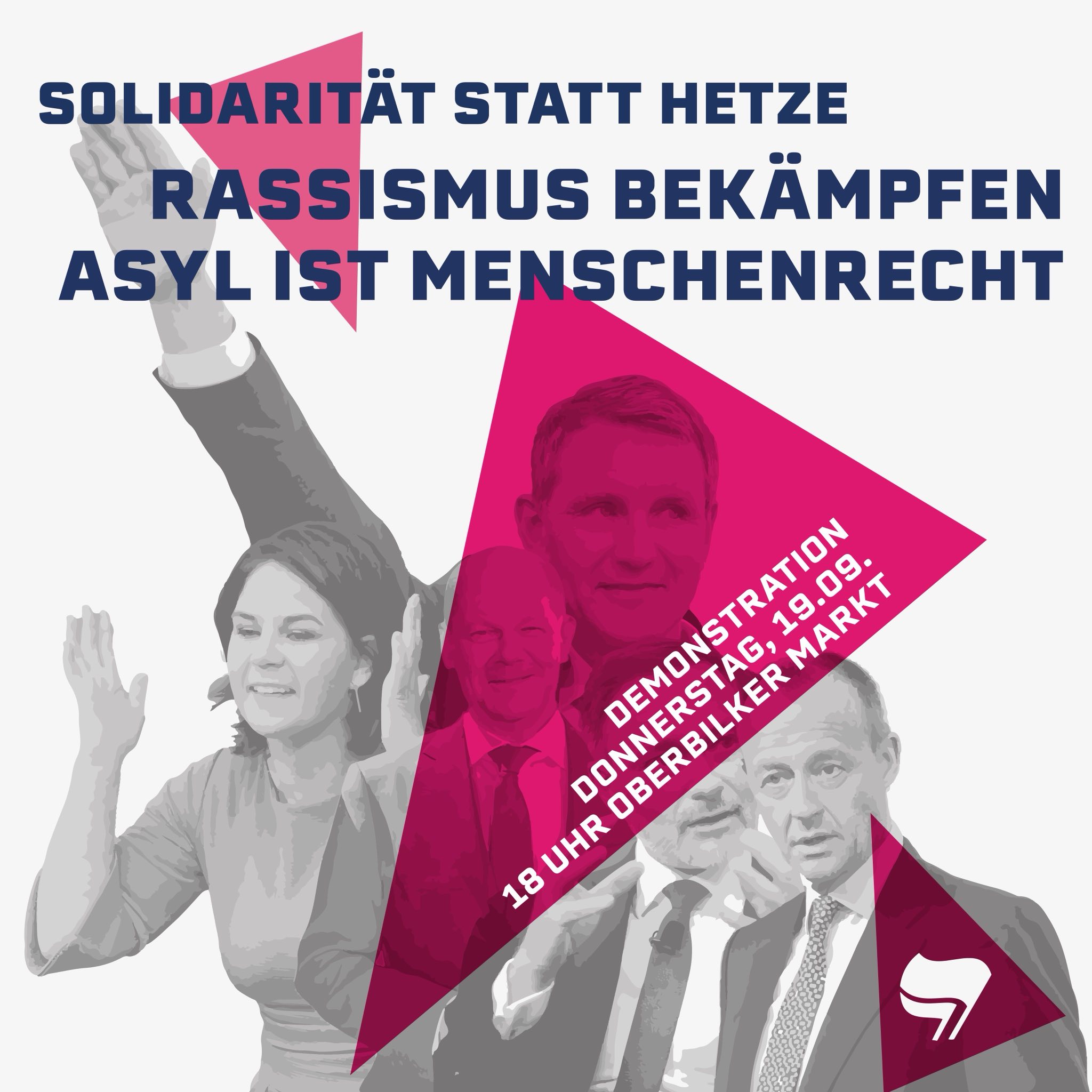 Solidarität statt Hetze! Rassismus bekämpfen! Asyl ist Menschenrecht